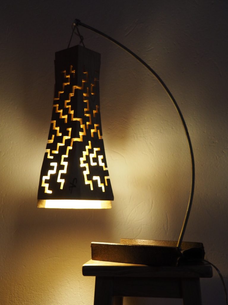 lampada legno zig-zag carlo abbà