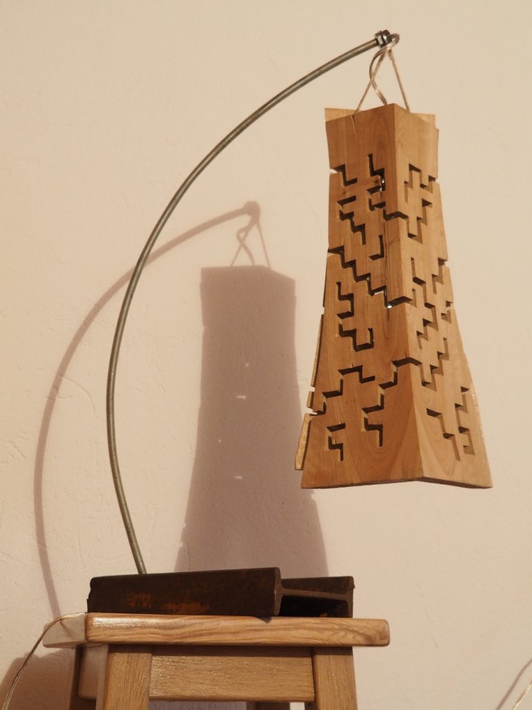 lampada legno zig-zag carlo abbà